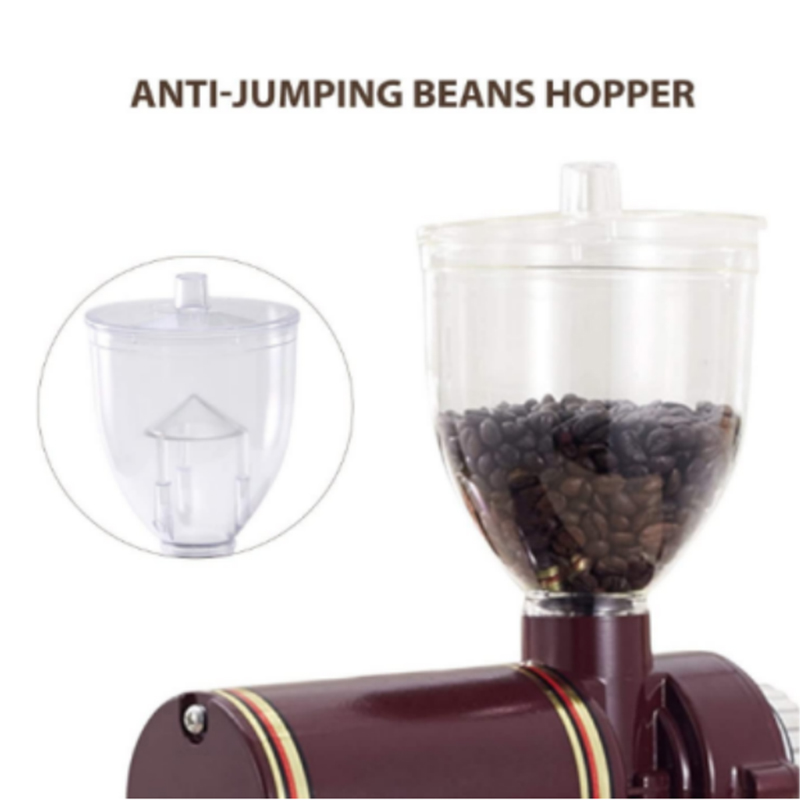 250g Anti-jump Bean Burr ปรับความหนาหยาบละเอียดบด 8 เกียร์เครื่องบดกาแฟไฟฟ้า